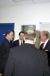 Geoff Barton with Mark Chaplain and HRH Duke of Edinburgh